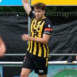 Tweede Divisie: Rijnsburgse Boys v Jong Sparta Rotterdam Rijnsburg - Jeffrey Buitenweg of Rijnsburgse Boys, Timo Borrie of Sparta Rotterdam, Goalkeeper Duncan Lindhout of Sparta Rotterdam during the second competition round of the 2026 2027 Tweede D...