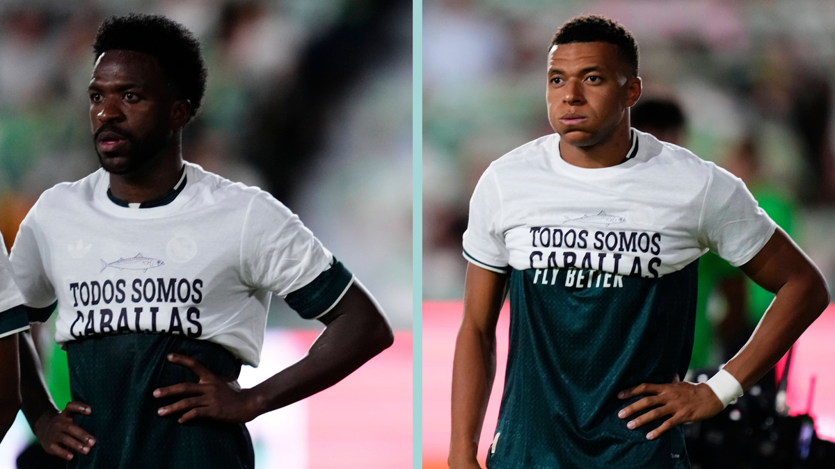 Kylian Mbappe, Vinicius Junior, Cueta protest