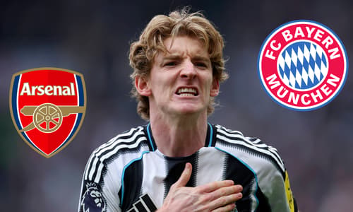 Anthony Gordon Arsenal Bayern Munich