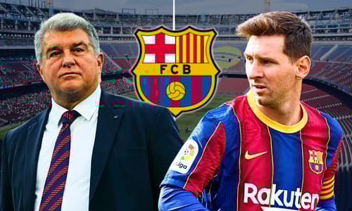 Joan Laporta, Lionel Messi, Barcelona