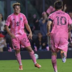 Mateo Silvetti and Lionel Messi with Inter Miami