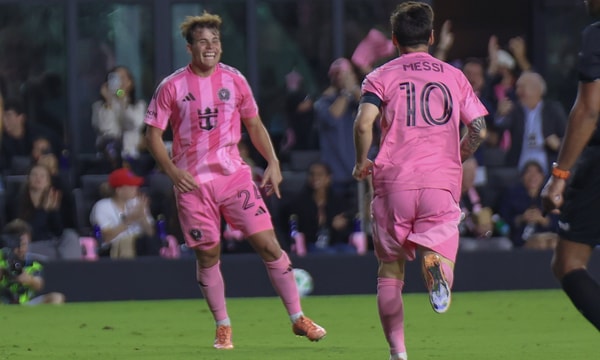 Mateo Silvetti and Lionel Messi with Inter Miami