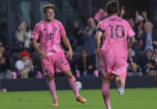 Mateo Silvetti and Lionel Messi with Inter Miami