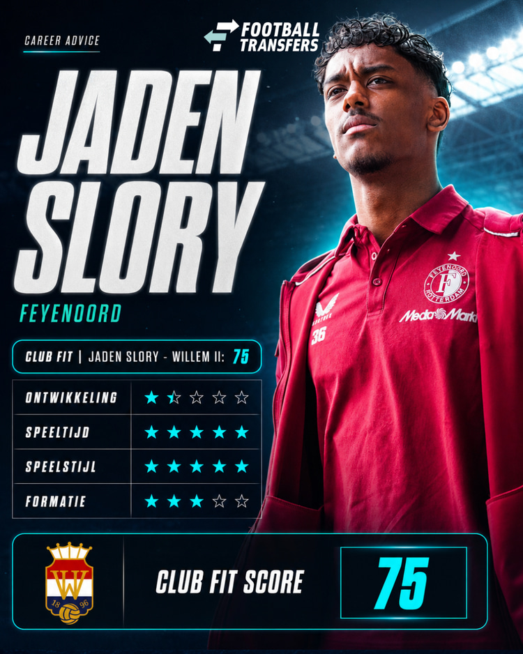 De Club Fit van Jaden Slory met Willem II.