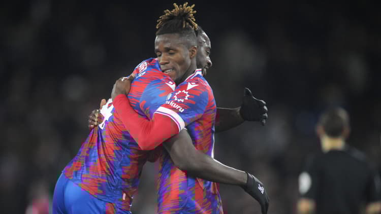 Jean-Philippe Mateta and Wilf Zaha were teammates at Crystal Palace.