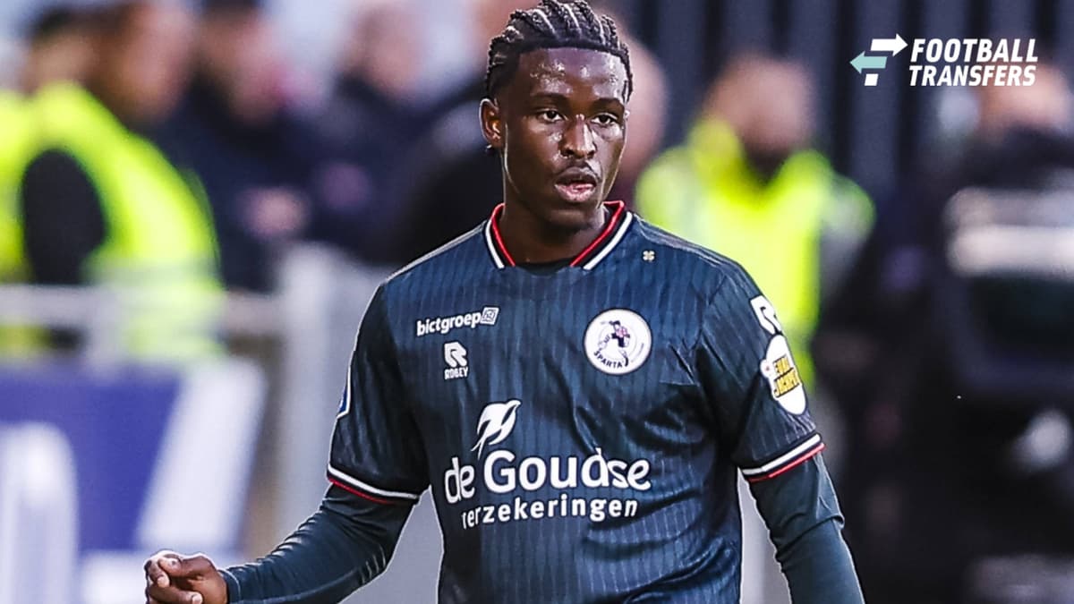 DEVENTER , 10-10-2026 , Stadium De Adelaarshorst , season 2026 2027 , Dutch Eredivisie football . match between Go Ahead Eagles and Sparta Rotterdam, Picture shows Sparta player Isaac Babadi Go Ahead Eagles - Sparta  x208108991x Copyright:
