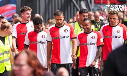 Feyenoord Festival 2024 Rotterdam - Patrik Walemark of Feyenoord, Shiloh ™t Zand of Feyenoord, David Hancko of Feyenoord, Igor Paixao of Feyenoord, Shiloh t Zand of Feyenoord during the Feyenoord Festival 2024 at Stadion Feijenoord De Kuip on 21 Jul...