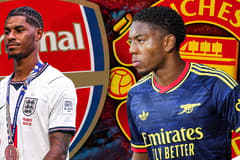 Myles Lewis-Skelly, Arsenal, Marcus Rashford, Man Utd