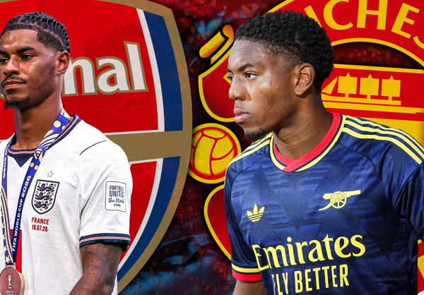 Myles Lewis-Skelly, Arsenal, Marcus Rashford, Man Utd