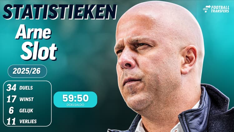 De prestaties van Arne Slot bij Liverpool vallen dit seizoen zwaar tegen. Met name het doelsaldo wekt verbazing.