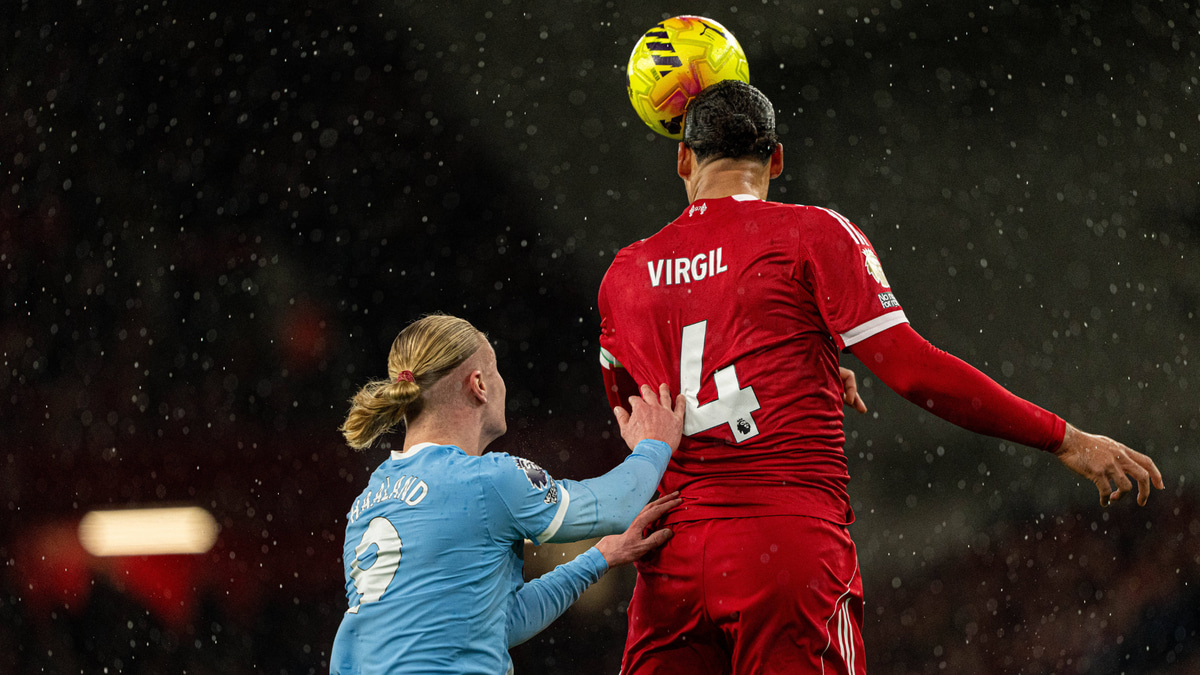 Virgil van Dijk, Erling Haaland, Heading