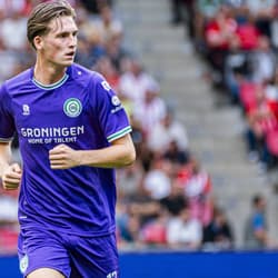 EINDHOVEN - David van der Werff of FC Groningen during the Eredivisie match between PSV Eindhoven and FC Groningen at the Philips Stadium on August 23, 2026 in Eindhoven, the Netherlands. KEVIN SENDERS ANP Eredivisie 2026 27 xVIxANPxSportx xMarcelxt...