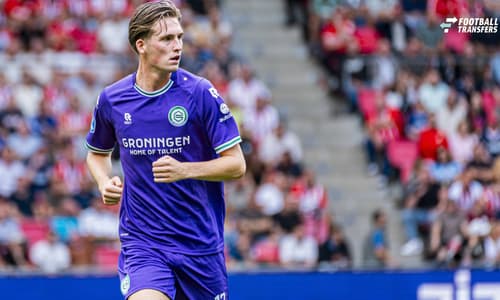 EINDHOVEN - David van der Werff of FC Groningen during the Eredivisie match between PSV Eindhoven and FC Groningen at the Philips Stadium on August 23, 2026 in Eindhoven, the Netherlands. KEVIN SENDERS ANP Eredivisie 2026 27 xVIxANPxSportx xMarcelxt...