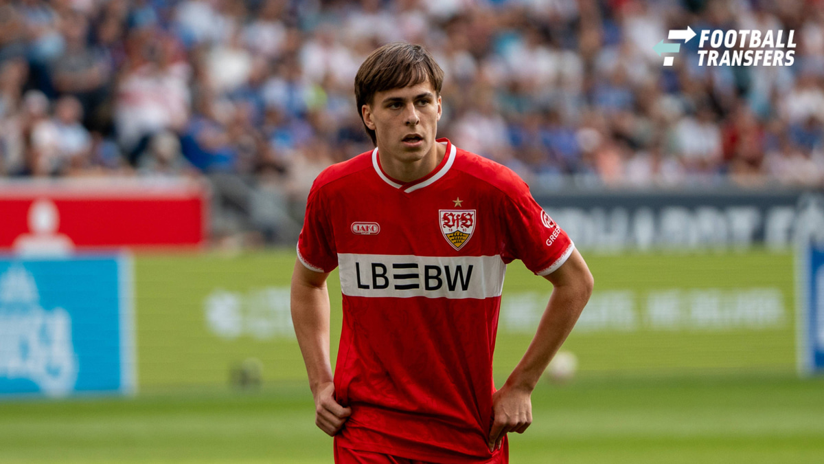 Soccer, Bundesliga 1, Matchday 3, TSG Hoffenheim vs. VfB Stuttgart on September 12, 2026, at Sinsheim SNP Arena, Germany, 2026–2027 season. Leo Sauer, VfB Stuttgart, 44, Sinsheim SNP Arena, Germany Copyright: xPhilippxImhofx