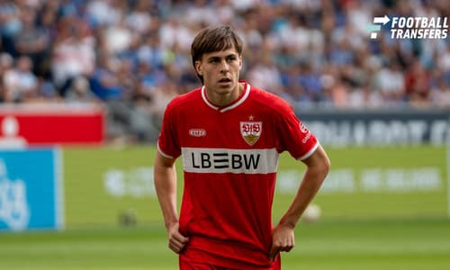 Soccer, Bundesliga 1, Matchday 3, TSG Hoffenheim vs. VfB Stuttgart on September 12, 2026, at Sinsheim SNP Arena, Germany, 2026–2027 season. Leo Sauer, VfB Stuttgart, 44, Sinsheim SNP Arena, Germany Copyright: xPhilippxImhofx