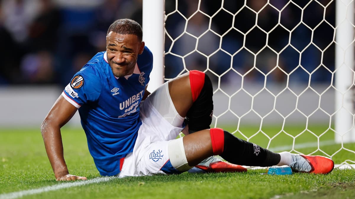 Rangers defender Derek Cornelius reacts during the Europa League clash with Gent, 2025/26