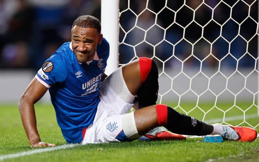Rangers defender Derek Cornelius reacts during the Europa League clash with Gent, 2025/26