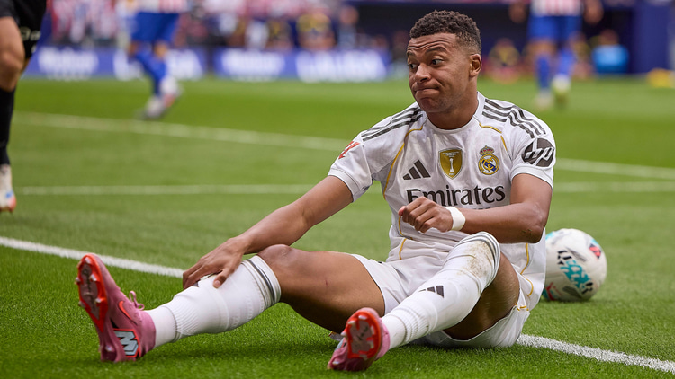 Kylian Mbappe faces a few weeks out with a knee injury