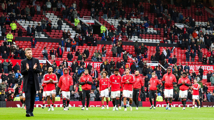 Michael Carrick leads Manchester United off after Premier League loss to Bournemouth