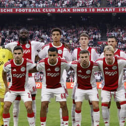 AMSTERDAM - (Top row lr) AFC Ajax goalkeeper Marc-AndrÃ ter Stegen, Aaron Bouwman of AFC Ajax, Tolu Arokodare of AFC Ajax. Youri Baas of AFC Ajax, Steven Berghuis of AFC Ajax, Caio Henrique of AFC Ajax (bottom row) Lucas Rosa of AFC Ajax, Abdallah O...