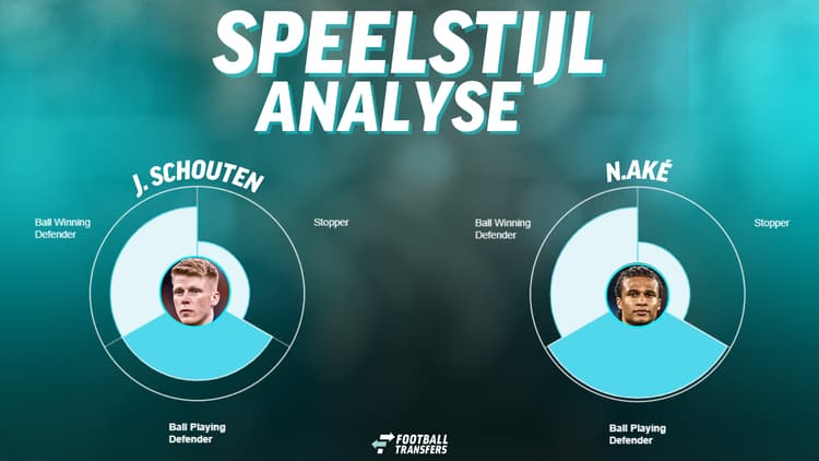 De speelstijlen van Jerdy Schouten en Nathan Aké.