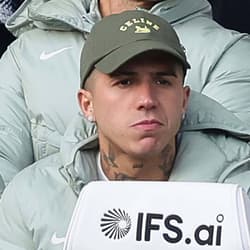 Enzo Fernandez watches Chelsea's FA Cup tie with Port Vale from the bench