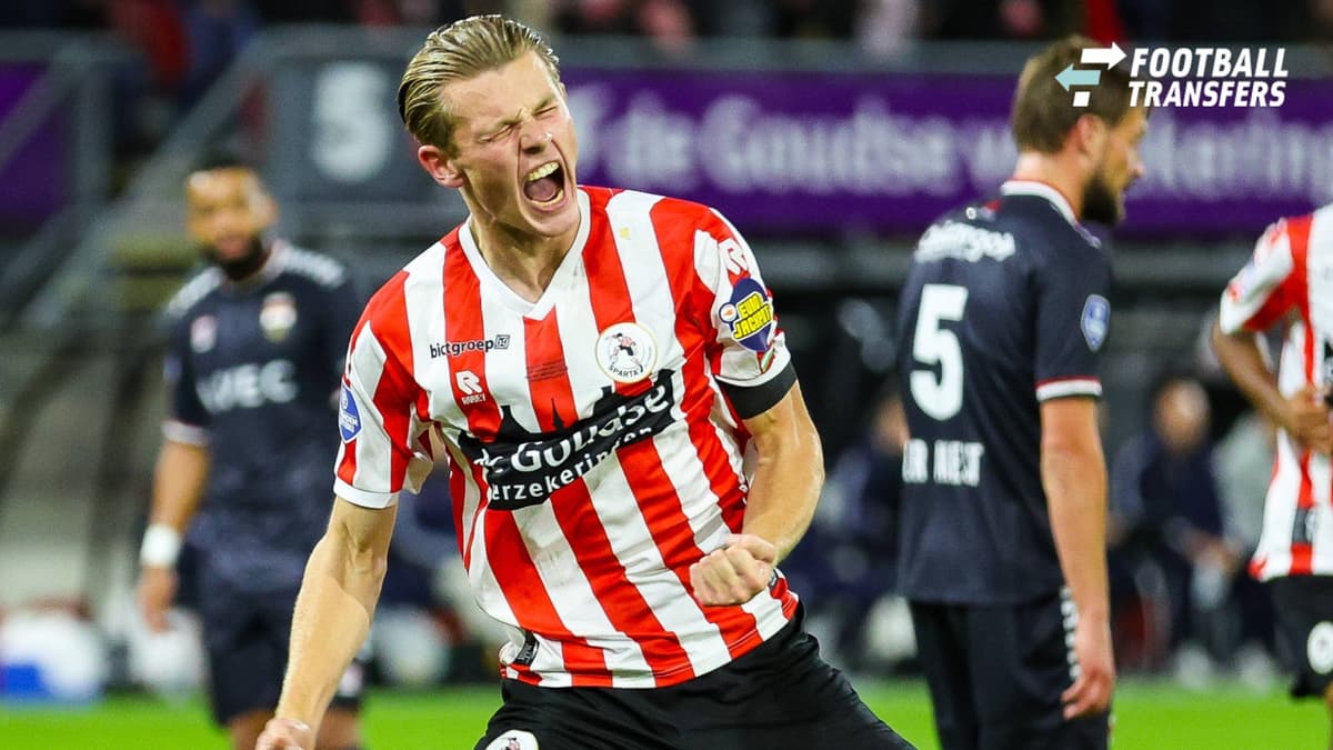 ROTTERDAM , 17-10-2026 , het Kasteel , season 2026 2027 , Dutch Eredivisie Football , match between Sparta and Willem II , picture shows, Milan Zonneveld, Milan Zonneveld scores 3-1 Sparta - Willem II  x208600523x Copyright: