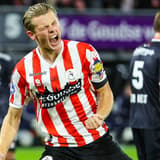 ROTTERDAM , 17-10-2026 , het Kasteel , season 2026 2027 , Dutch Eredivisie Football , match between Sparta and Willem II , picture shows, Milan Zonneveld, Milan Zonneveld scores 3-1 Sparta - Willem II  x208600523x Copyright: