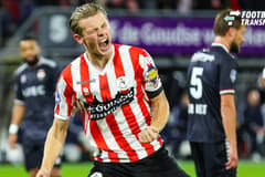 ROTTERDAM , 17-10-2026 , het Kasteel , season 2026 2027 , Dutch Eredivisie Football , match between Sparta and Willem II , picture shows, Milan Zonneveld, Milan Zonneveld scores 3-1 Sparta - Willem II  x208600523x Copyright: