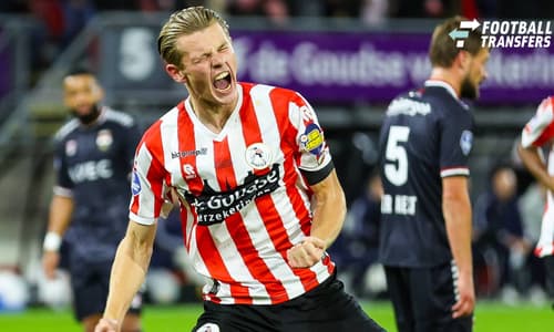ROTTERDAM , 17-10-2026 , het Kasteel , season 2026 2027 , Dutch Eredivisie Football , match between Sparta and Willem II , picture shows, Milan Zonneveld, Milan Zonneveld scores 3-1 Sparta - Willem II  x208600523x Copyright: