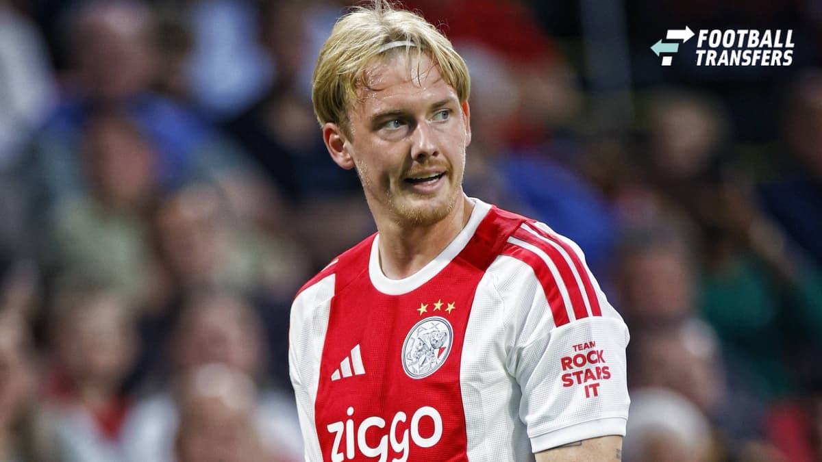 AMSTERDAM , 06-08-2026, Johan Cruijff ArenA , season 2026 2027 , UEFA Conference League play-off football . Match between Ajax and Shelbourne FC 3-1. Picture shows Ajax player Julian Brandt maling his debut for Ajax Ajax - Shelbourne  x205513452x Co...