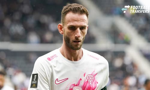 Angers SCO v Olympique de Marseille - Ligue 1 McDonald s 2026 2027 Branco VAN DEN BOOMEN of Angers during Ligue 1 McDonald s match between Angers and Marseille at Stade Raymond Kopa on October 18, 2026 in Angers, France. Angers France  Copyright: xE...