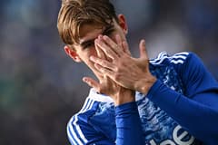 Como's Nico Paz celebrates scoring against Cremonese