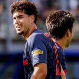 ZWOLLE - Nacho Ferri of Feyenoord celebrates his team s first goal with his teammates during the Eredivisie match between PEC Zwolle and Feyenoord at the MACÂ³PARK Stadium on September 13, 2026, in Zwolle, the Netherlands. WART BRINKERHOF ANP Erediv...