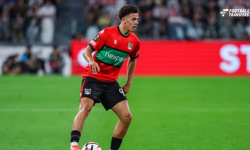 Clement Bischoff of N.E.C. Nijmegen seen in action during UEFA Europa League 2026 27 League Phase - Matchday 1 football match between Juventus FC and N.E.C. Nijmegen. Italy Copyright: xBEAUTIFULxSPORTS Carabellix