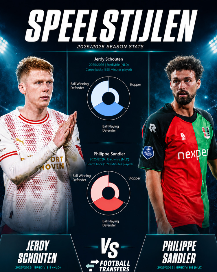 De speelstijlen van Jerdy Schouten en Philippe Sandler.