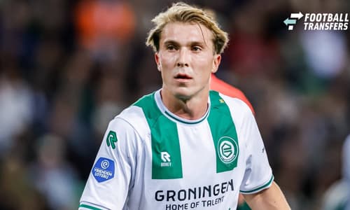 GRONINGEN , 18-09-2026 , Stadium Euroborg , season 2026 2027 , Dutch Eredivisie football , match between FC Groningen and PEC Zwolle , picture shows FC Groningen player Jorg Schreuders Groningen - PEC  x207223498x Copyright: