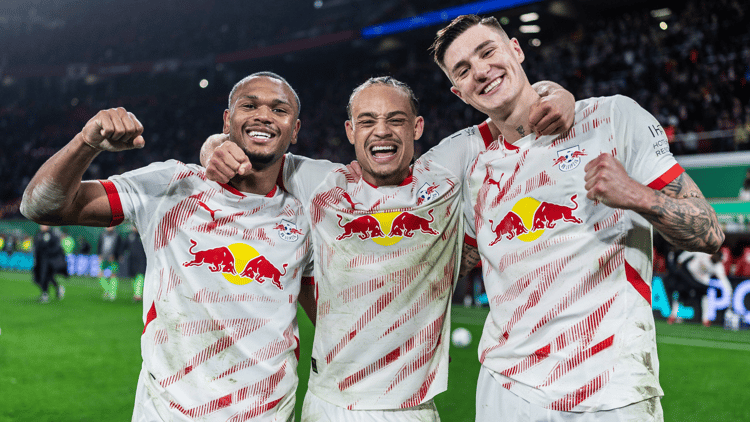 Lois Openda (left), Xavi Simons and Benjamin Sesko could all leave Leipzig this summer.