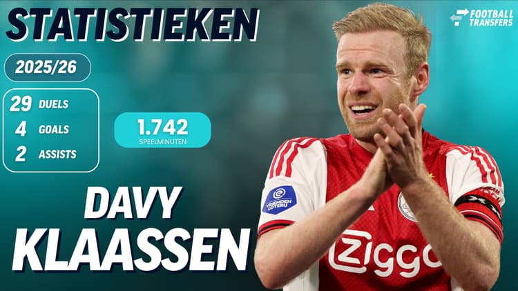 De statistieken van Davy Klaassen.