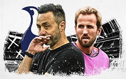 Roberto de Zerbi, Harry Kane, Tottenham