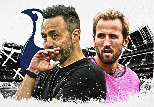 Roberto de Zerbi, Harry Kane, Tottenham