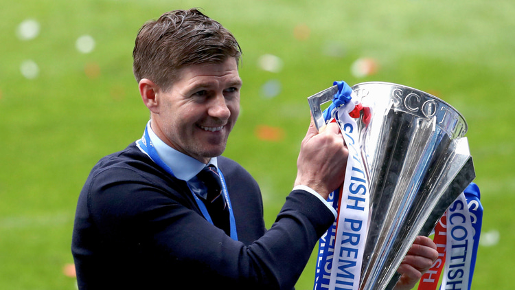 Steven Gerrard beleefde als trainer zijn hoogtijdagen bij Rangers FC.