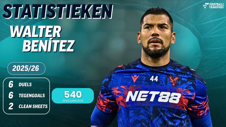 Walter Benítez is dit seizoen geen vaste waarde bij Crystal Palace.