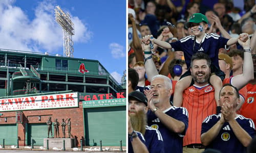 Scotland supporters, Boston Red Sox, Fenway Park