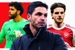 Mikel Arteta, David Raya, Declan Rice
