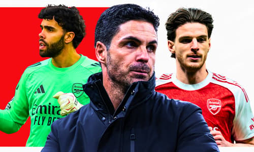 Mikel Arteta, David Raya, Declan Rice