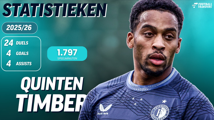 Quinten Timber kwam de eerste seizoenshelft veelvuldig in actie namens Feyenoord.