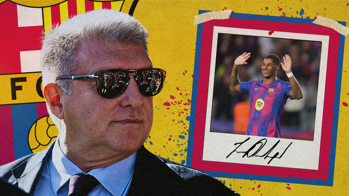 Joan Laporta, Marcus Rashford, Barcelona