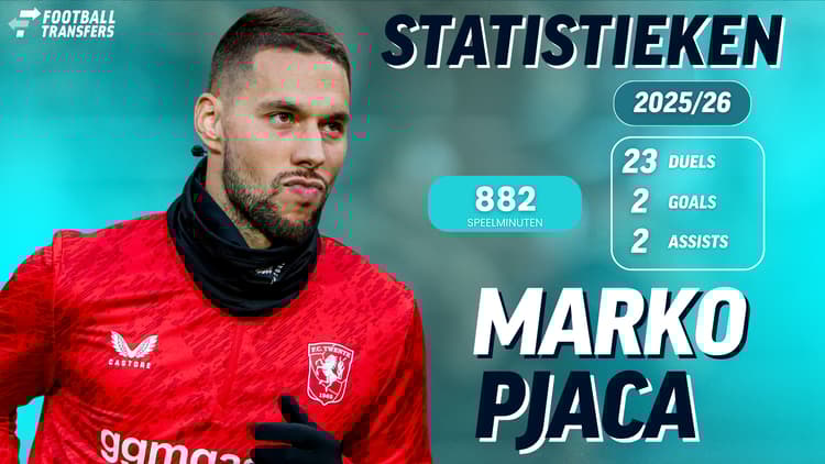 Statistieken van Marko Pjaca bij FC Twente in 2025/26