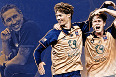 Mark Milligan, Eli Adams, Lachlan Bayliss, Newcastle Jets